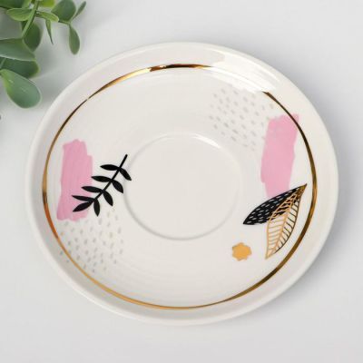 Набор "Цветы", 2 кружки 150 мл, 2 блюдца 12,5 см