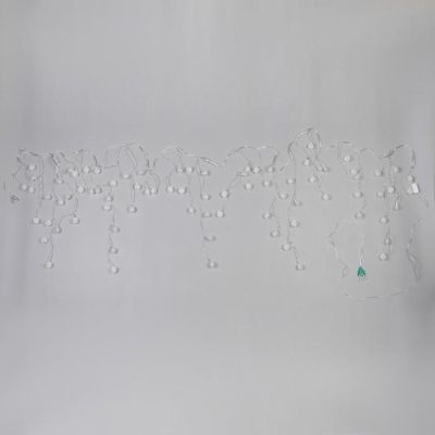 Гирлянда «Бахрома» 3 × 0.5 м с насадками «Ёжики», IP20, прозрачная нить, 80 LED, свечение мульти (RG/RB), мигание, 220 В