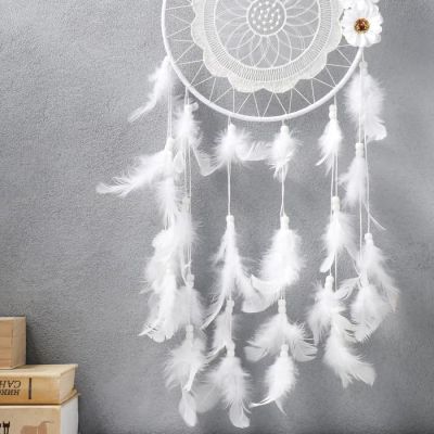 Ловец снов "Цветочные сны, белый" 65х20 см   3775573