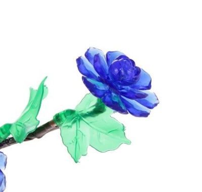 Светодиодная ваза с цветами (60 × 12 см. синий)