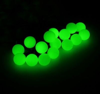 Гирлянда уличная "Метраж" с насадкой "(шарики 1,5 см", 20 м, нить тёмная, зелёный)