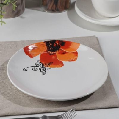 Тарелка «Мак Кавказа», d=18,5 см