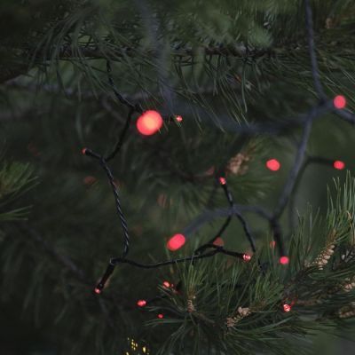 Гирлянда «Нить» 20 м, IP44, тёмная нить, 200 LED, свечение красное, 8 режимов, 220 В