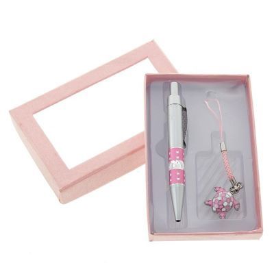 Набор подарочный 2в1 (ручка, брелок-подвеска) микс