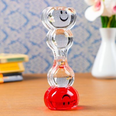 Гелевые песочные часы "Смайлик", 14.5х5 см, микс