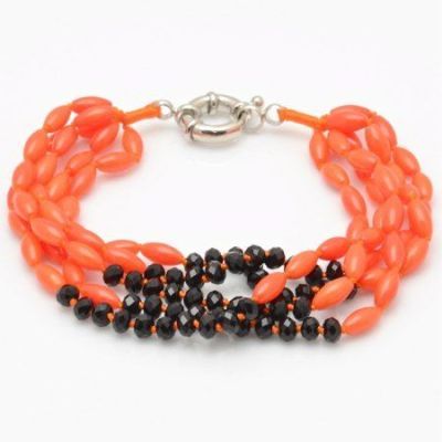 Браслет Коралл, Хрусталь "Гротеск" арт. бП1559
