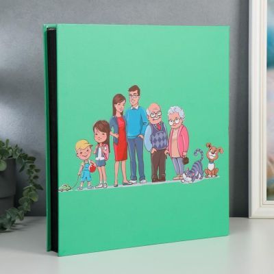 Фотоальбом на 1000 фото 10х15 см "Большая семья" кожзам, 36х34х7 см