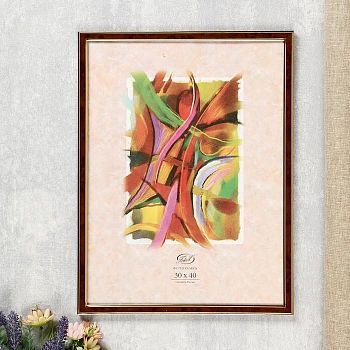 Фоторамка из пластика Карельская береза 380 30х40 14мм/ фигурный(24)