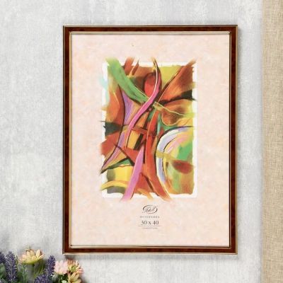 Фоторамка из пластика Карельская береза 380 30х40 14мм/ фигурный(24)