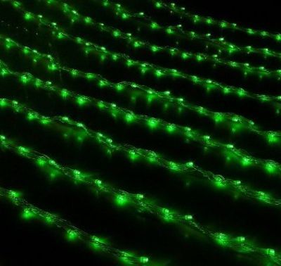 Гирлянда уличная "Дождь" (Ш:2 м,В:3 м., нить силикон, зелёный)