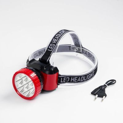 Фонарь налобный аккумуляторный, 9 х 7 см, микс