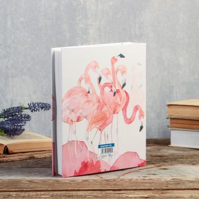 Фотоальбом на 200 фото 10х15 см "Фламинго акварелью" в коробке 26х21,5х5,5 см