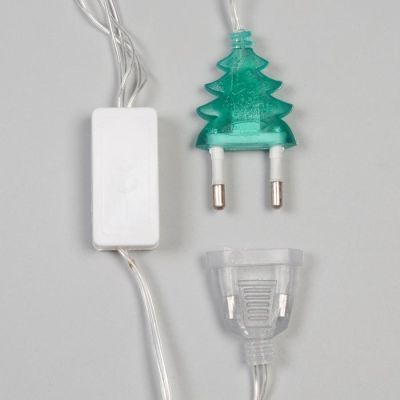 Гирлянда «Бахрома» 3 × 0.5 м с насадками «Ёжики», IP20, прозрачная нить, 80 LED, свечение мульти (RG/RB), мигание, 220 В