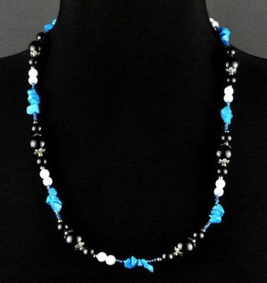 Бусы Кахалонг, им.агат "Барвинок" арт.ВАН-408