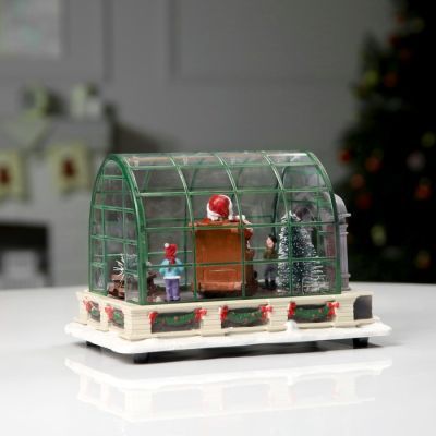 Светодиодная фигура «Дед Мороз на кресле» 23 × 15 × 14 см, полистоун, батарейки ААх3 (не в комплекте), USB, свечение мульти