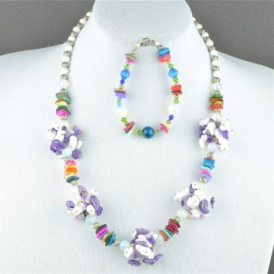 Комплект Коралл, Агат, Перламутр "Буги-Вуги" арт.КАП-991