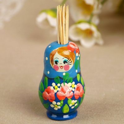 Подставка под зубочистки  «Матрёшка», ручная роспись  микс