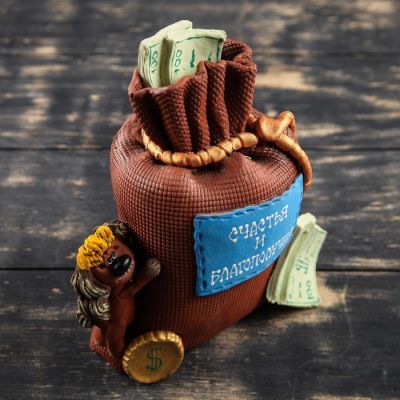 Копилка "Мешок", разноцветная, 16.5 см, микс