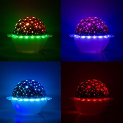 Световой прибор «Звёздное небо» 16 см, динамик, съёмная полусфера, свечение RGB, 5 В