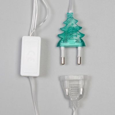 Гирлянда «Бахрома» 1.8 × 0.5 м с насадками «Шарики и ёжики», IP20, прозрачная нить, 48 LED, свечение мульти (RG/RB), мигание, 220 В