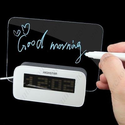 Часы "Доска для записей" (работают от батареек или от USB)