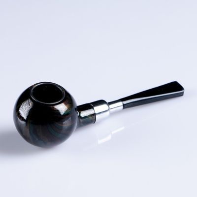 Трубка классическая, круглая, 14 см, коричневая