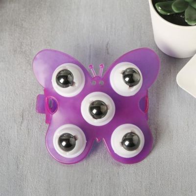 Набор с массажером «Моё тело», фиолетовый, 16 х 24 см