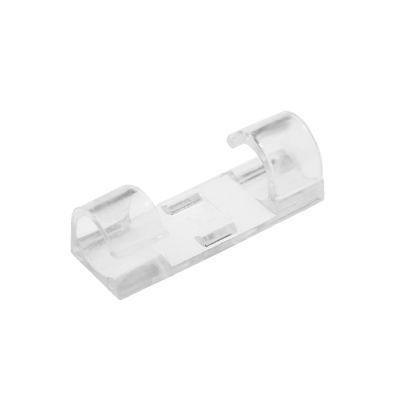 Держатель самоклеящийся для проводов и гирлянд ТУНДРА krep, 15х40 мм, прозрачный,