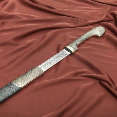 Шашка сувенирная "Шамиль"(наборный-кожа/мельхиор)