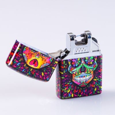 Зажигалка электронная "Muerte", в подарочной коробке, USB, дуговая, 3.7х5.8 см