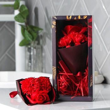 Букет из мыла твердого лепесткового «С 8 Марта»