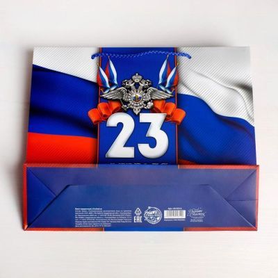 Пакет ламинированный горизонтальный «С Праздником!», L 31 × 40 × 11,5 см