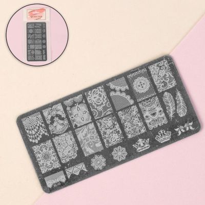 Диск для стемпинга металлический «Лёгкое пёрышко», 6 × 12 см