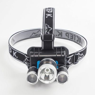 Фонарь налобный аккумуляторный "Мастер К", 10 Вт, 1200 мАч, 600 лм,8х9х6 см, микс