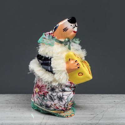 Копилка-декор "Мышка-хозяйка", 26 см, микс