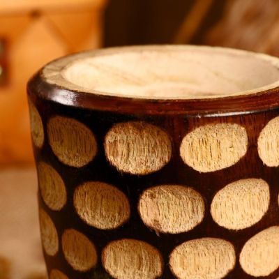 Ступка и пестик "Соцветие" дерево 10х10х13,5 см