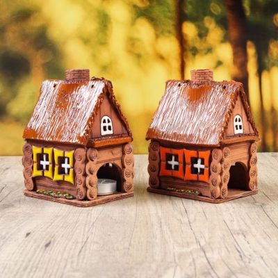 Аромалампа Домик «Крыльцо», ручная работа  микс 13 см