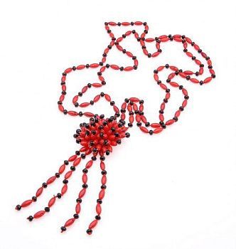 Колье Коралл, хрусталь "Гербера" арт. П2352