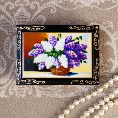 Шкатулка «Гиацинт», 8×10 см, лаковая миниатюра