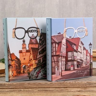 Фотоальбом на 200 фото 13х18 см "Улица и очки" в коробке МИКС 29,5х23,5х5,5 см