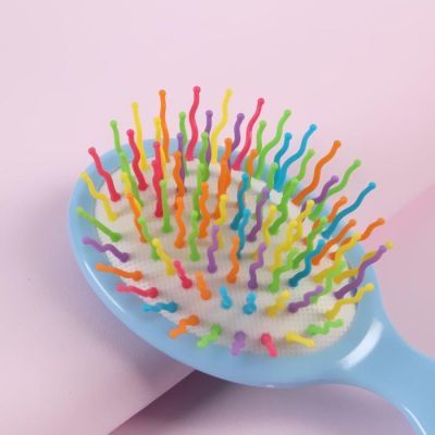 Расчёска массажная, 11 × 6 см, рисунок МИКС