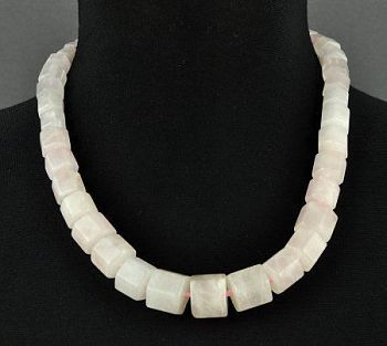 Бусы Кварц Розовый  "Болеро" арт.П2645