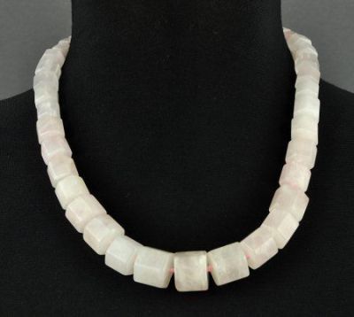 Бусы Кварц Розовый  "Болеро" арт.П2645