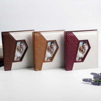 Фотоальбом на 200 фото 10х15 см "Греческий орнамент" кожзам МИКС 23,7х20,7х5 см