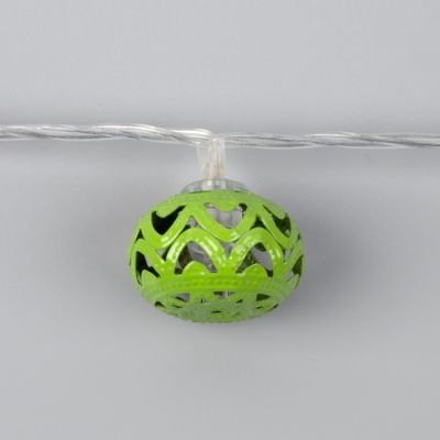 Гирлянда «Нить» 4 м с насадками «Шарик с орнаментом», IP20, прозрачная нить, 20 LED, свечение мульти, 8 режимов, 220 В