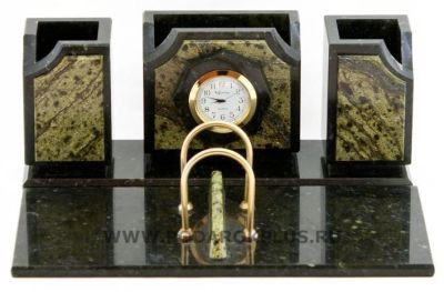 Настольный набор №31 камень змеевик