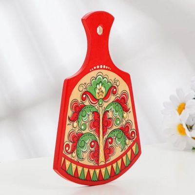 Досочка разделочная «Фигурная», 12×0,8×17 см, борецкая роспись
