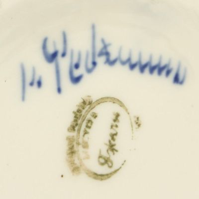 Икорница «Рыбка», с крышкой, 13×13×16 см, гжель