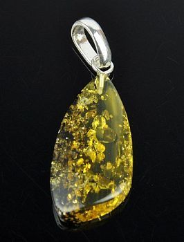 Кулон Янтарь "Золотой дождь" арт.ЯК-148