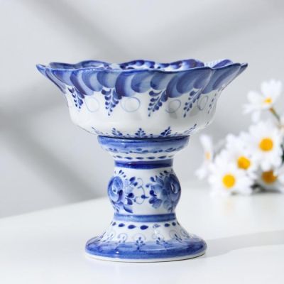 Конфетница "Настя", 16,5х19 см, гжель